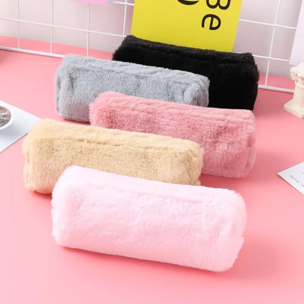 Cute Plush Pencil Pouch Pen Bag for Girls Kawaii Stationery Large Capacity Pencil Case Pen Box Cosmetic Pouch Storage Bag