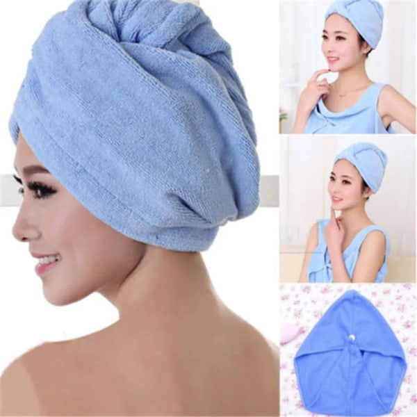 Turban Head Wrap Bathing Tools Microfibre After Shower Hair Drying Wrap Womens Girls Ladies Towel Quick Dry Hair Hat Cap Pink