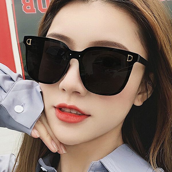 Gafas de Sol Cat Eye para Mujer Lentes Oscuros de Gran Tama?o Moda Casual Retro