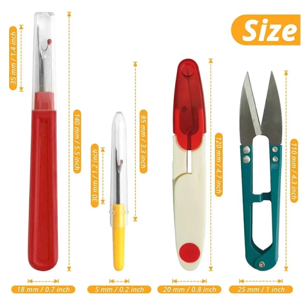 2/3/4Pcs Seam Sewing Ripper Thread Remover Kit Handy Stitch Ripper Sewing Tools for Opening Seams and Hems