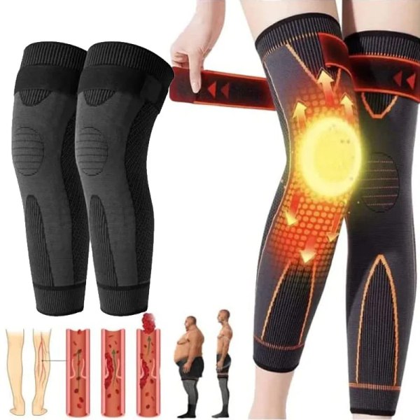 Non-slip Knee Pads Elastic Long Leg Sleeve Bandage Pressurized Knee Pads Running Sports Warm Leg Protection Accessories