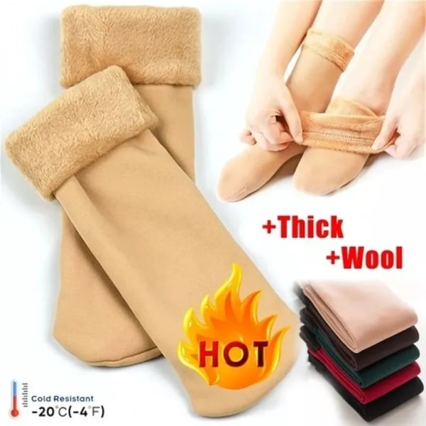 1/2pairs Winter Thicken Thermal Socks Women Warm Plush Soft Casual Black Sox Wool Cashmere Home Snow Boots Indoor Floor Hosiery