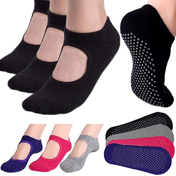 Yoga Socks Grip Socks with Grips for Women and Men Non Slip Pilates Workout Pure Barre Ballet Dance Hospital Socks