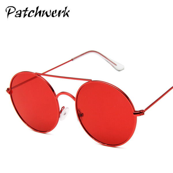 New Sunglasses Fashion Metal round Frame Men's and Women's Colorful Ocean Lens