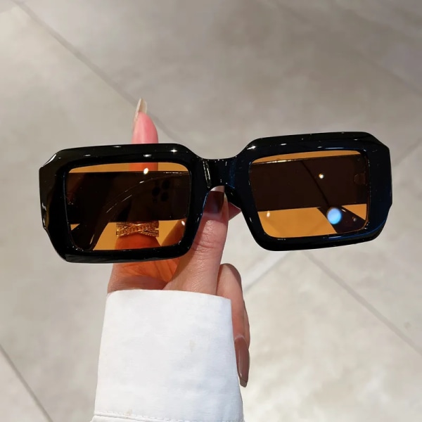 KAMMPT Vintage Rectangle Sunglasses Fashion Square Candy Color Shades Eyewear Trendy Retro Women Brand Design UV400 Sun Glasses
