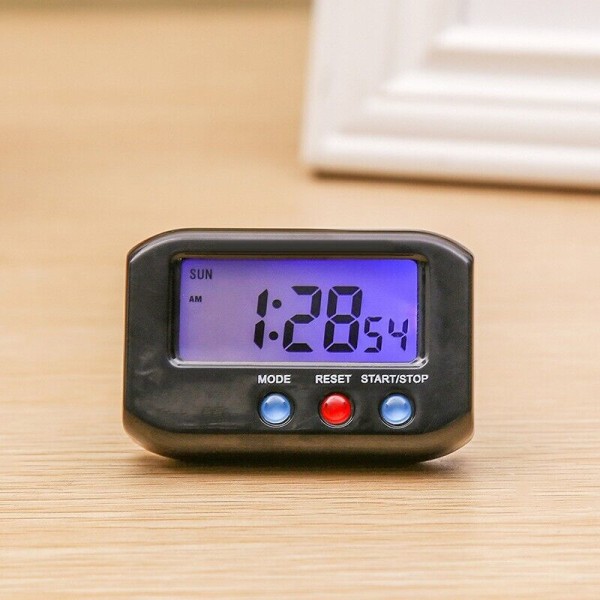Digital Small LCD Watch with Date Alarm Stop Snooze Night Light Table Clock Kitchen-