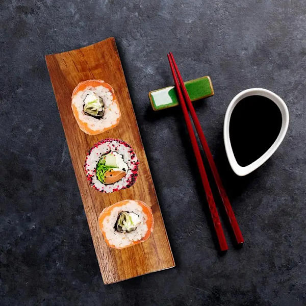 Sushi Plate Tray Serving Plates Wooden Platter Dish Set Sashimi Japanese Display Boat Wood Dessert Food Appetizer Board Salad