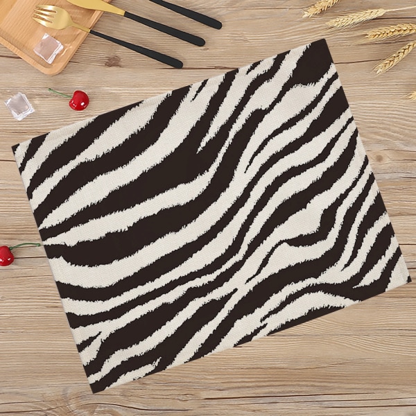 Animal Snake Pattern Drink Coasters Table Mats for Dining Table Placemat Geometric Zebra Cotton Linen Kitchen Placemat Home Deco