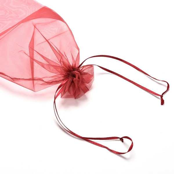 10Pcs Sheer Organza Wine Bottle Gift Bags Reusable Bottle Wrap Gift Package Wine Bags Cover for Holiday Party Wedding Favor