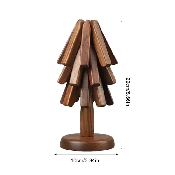 Walnut Tree Hot Pot Stand Wooden Trivets For Hot Dishes Tree Shape Trivet Set Coaster For Teapot Hot Pots Easy Storage New