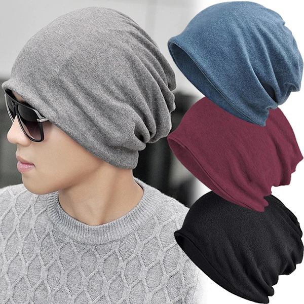 Cotton Slouchy Beanie Hip-Hop Soft Lightweight Running Beanie Adult Dwarf Hat Chemo Cap for Men Women Hip-Hop Sleep Cap Stretchy