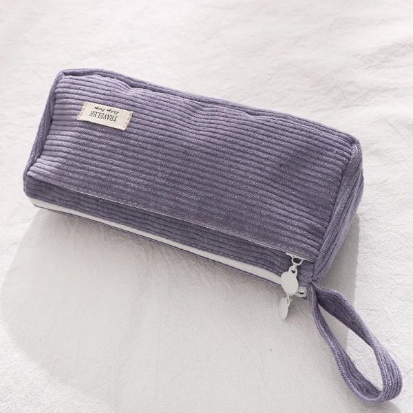 Corduroy Pencil Bag Large Capacity Pencil Pouch Fountain Pen Storage Bag Multifunctional Stationery Box Children School Supplies