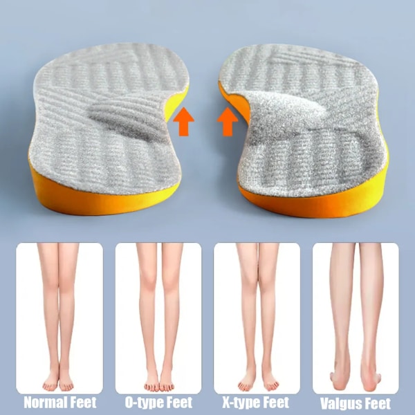 New Arch Support Flat Foot Orthopedic Insoles for Shoes Women Men Children X/O Type Legs Valgus Feet Correction Sports Shoe Pads