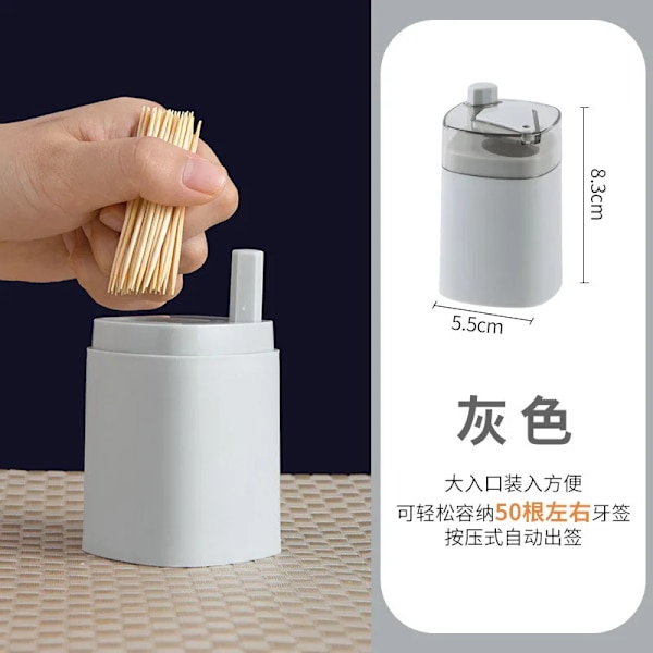 Home Creative Automatically Pops Up Toothpick Box Convenient Life Home Living Room Dining Room Toothpick Storage Box