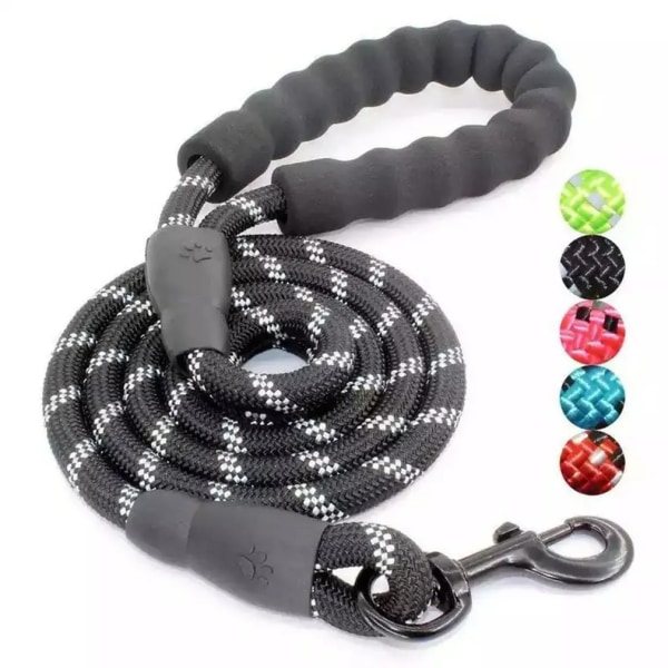 Pet Leash Reflective Strong Dog Leash 1.5M Long With Comfortable Padded Handle Heavy Duty Training Durable Nylon Rope Leashes