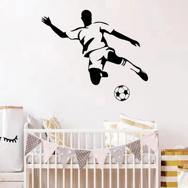 Football Boy Wall Art Decals Wall Stickers Murals Art For Kids Room Bedroom Living Room Sofa Backdrop Decoration wallstickers