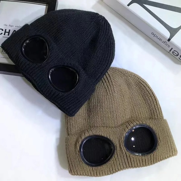 Warm Ski Mask Hats Caps Autumn Winter Acrylic Solid Thicken Knitted Hat Ear Protection Woolen Hat Outdoor Hat