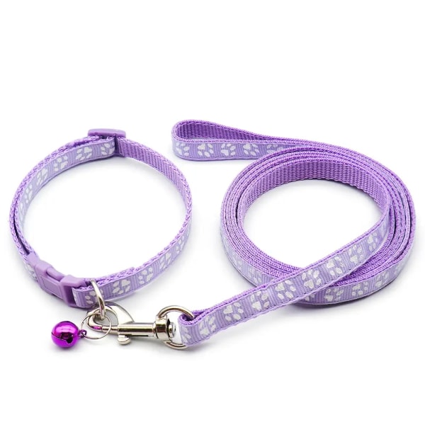 1pc Cute Dog Leash and Collar Set 1.2M for Puppy Cat Traction Rope Dog Collar Harness Durable Walking Pet Supplies Anti-lost