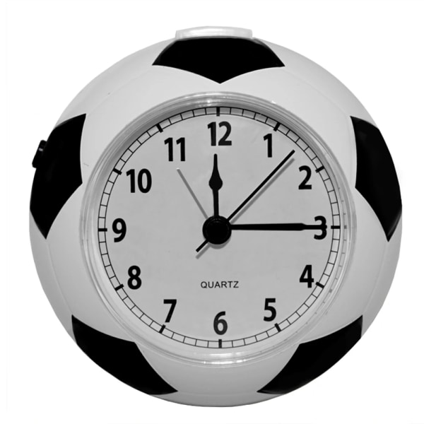 Football Creative Table Clock Simplified Student Silent Alarm Clock Home Desktop Cute Children's Cartoon Fun Time English Clock