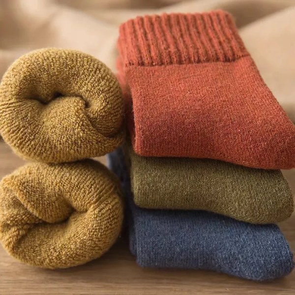Winter Women Thick Wool Socks Autumn Winter Knitting Solid Color Cashmere Long Socks Korean Japanese Student Girls Stockings