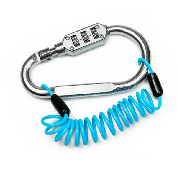 Bicycle Anti-theft Lock Carabiner Password Aluminum Alloy Hiking Bag Luggage Security Carabiner Lock3 Dial Password Padlock Tool