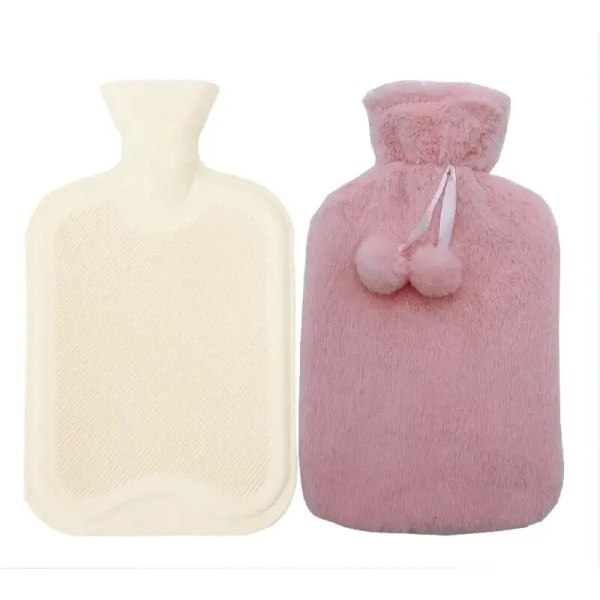 Long Portable Hot Water Bag To Keep Warm Fur Rubber Water Injection Hot Water Bag Waist Hand And Foot To Keep Warm