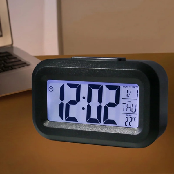 LED Digital Alarm Clock Electronic Digital Alarm Screen Desktop Table Clocks for Home Office Backlight Snooze Calendar Clock