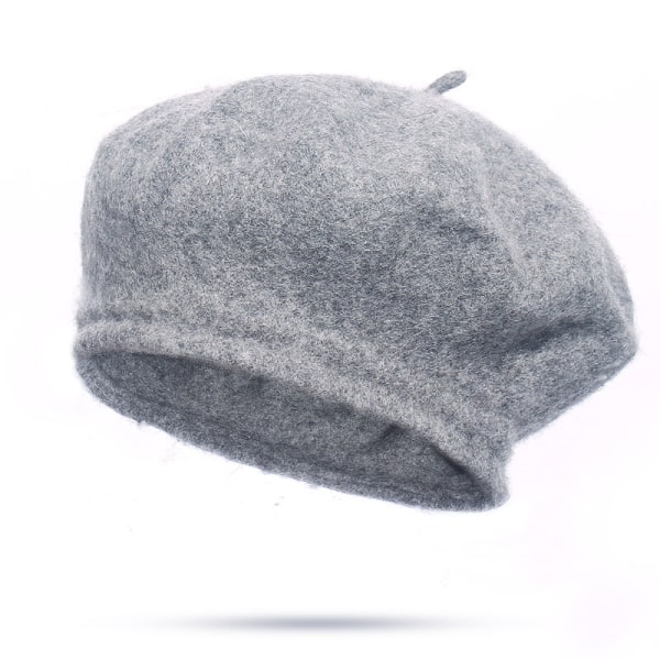 Autumn Winter Faux Wool Solid Color Berets Caps Female Bonnet Women caps Lady Painter All Matched Warm Walking Hat