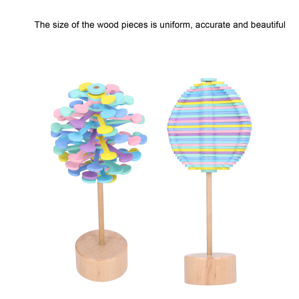 Wood Rotating Decompression Toy Adult MultiColor Stress Relief Toy Hom SLS