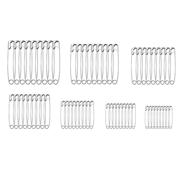 50pcs Stainless Steel Safety Pins Large and Small Bulk Pins Sewing Tool  for Clothing Decoration Brooch Fixing Craft Making