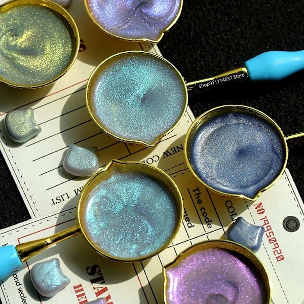 40pcs Mixed Color Retro Glitter Cat Head Wax Seal Stamp DIY Gift Envelope Wedding Invitation Ancient Stamp Wax Craft Supplie