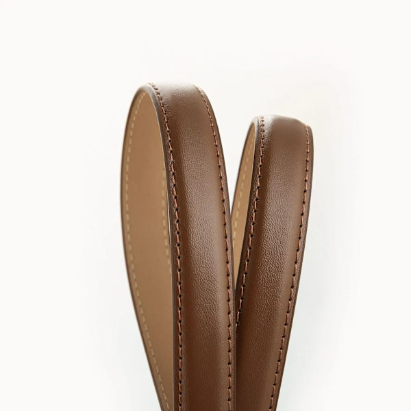 Genuine Leather Women's Belt Fashion Summer Versatile Belt Premium Jeans Decorative Ribbons Korean Fashion Black