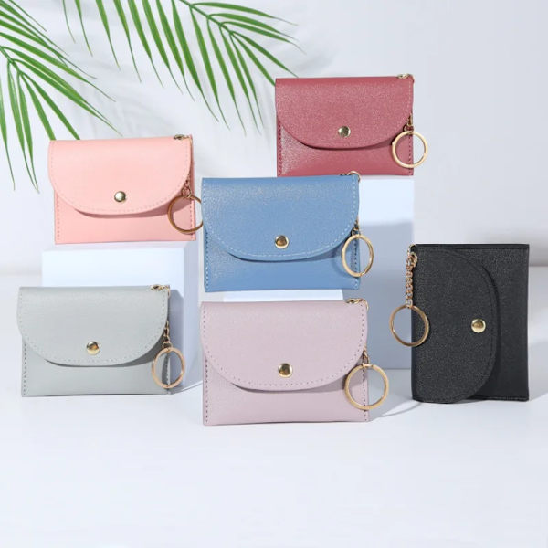 2022 New Envelope Card Holder Ladies Wallet Simple Fashion Simple Casual Classic Solid Color Zipper Coin Purse Women