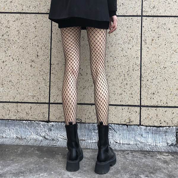 Summer Lolita Fishnet Body Stockings Fish Net Pantyhose Mesh Waist Hosiery FDBAZ
