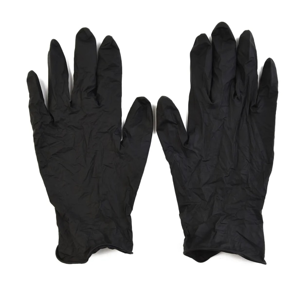 20/100Pack Disposable Nitrile Gloves Black Latex Free Tattoo Cleaning Protective Glove For Work Kitchen Cooking Tools
