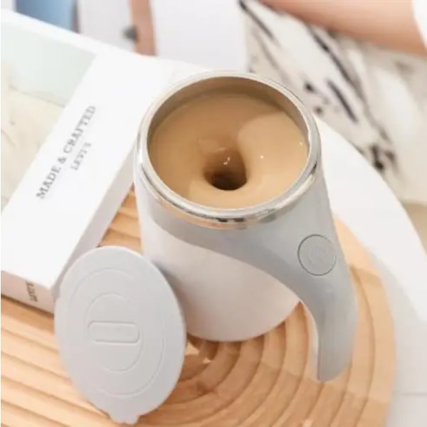 Electric magnetic USB charging mixing coffee cup automatic 304 stainless steel magnetic cup web celebrity creative mugs