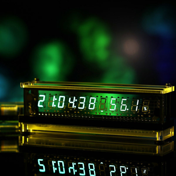 Retro VFD Tube Clock Large Display Home Desktop Decor Clock Ref Nixie Tube