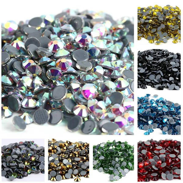 SS6-SS30 40Colors Crystal AB Better DMC Hot Fix Rhinestones,Glass Strass Hotfix Iron On Rhinestones Sewing & Fabric Decorations