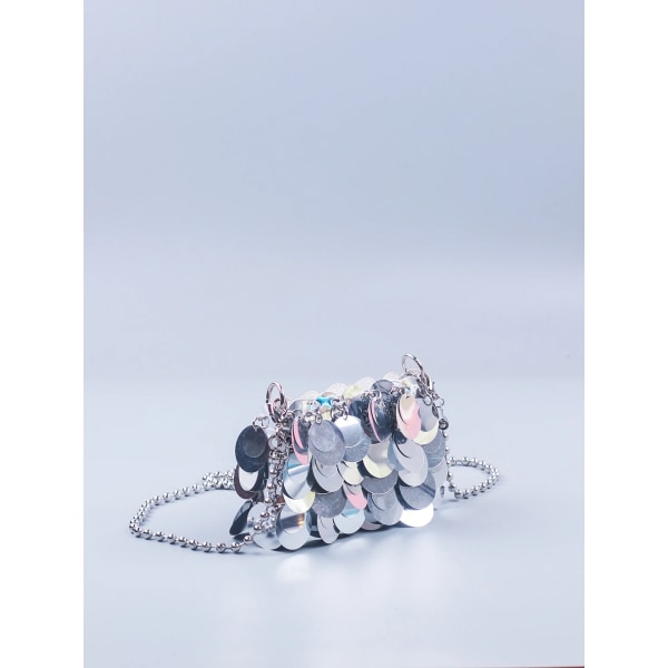 Bag 2023 New Network Red Same Style Women's Bag Mobile Phone Bag Chain Shiny Slice Bling One Shoulder Crossbody Bag Small Bag