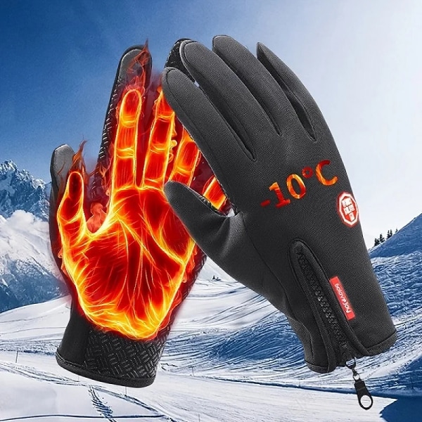 Winter Gloves for Men Women Touchscreen Warm Outdoor Cycling Driving Motorcycle Cold Resistance Gloves Windproof Non-Slip Gloves