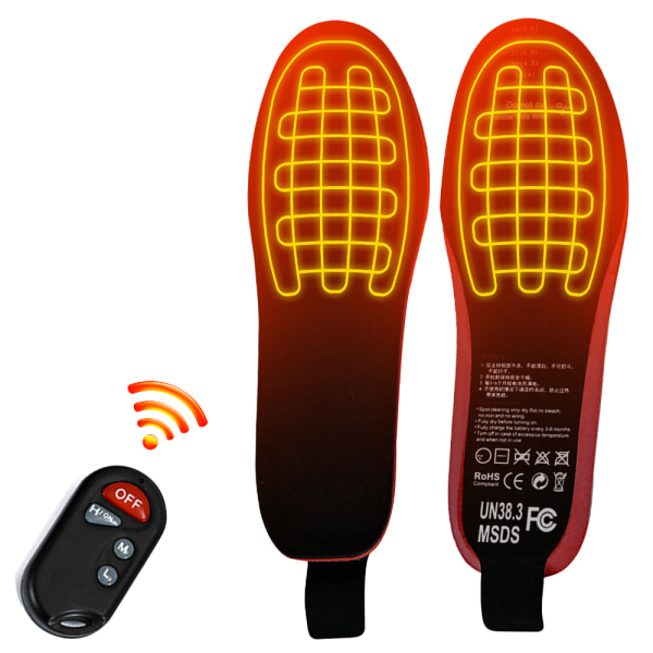 USB Rechargeable Electric Heated Shoe Insoles Sole Feet Warmer Remote Control