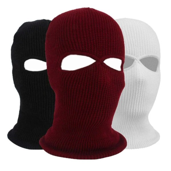 New Full Face Cover Mask Two 2 Hole Balaclava Knit Hat Army Tactical CS Winter Ski Cycling Mask Beanie Hat Scarf Warm Face Masks