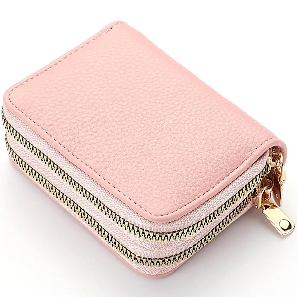 Women Zipper Short Style Purse Lychee Pattern Fashion Large Capacity Multi Card Slot Coin Purse with Zipper