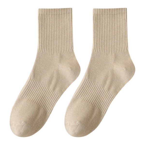 Medium socks men's autumn and winter solid stockings with sports cotton socks