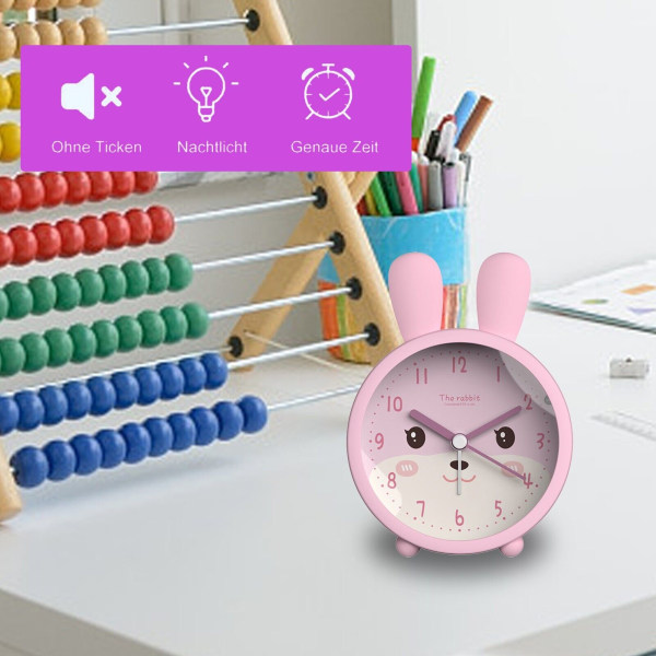 Student Alarm Clock with Light Suitable for Kids and the Elderly No Ticking
