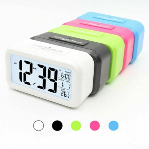 Sleek LED Bedside Alarm Clock with Day/Night Mode and Temperature Reading