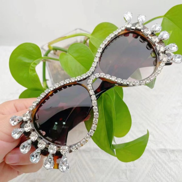 Womens Sunglasses UV400 Bling Rhinestone Fashion Prom Personalized For Party AT