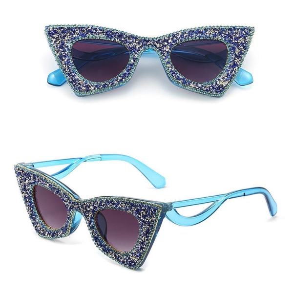 Womens Party Rhinestone Sunglasses Shades Gorgeous Cat Eye Sunglasses Plastic T