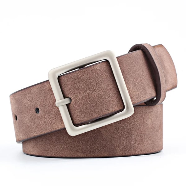 New Arrival Beautiful Adjustable Square Buckle Fashion Belt  Hot Sale Girls 8 Colors Women PU Leather Belt Hot Sale