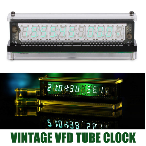 Retro VFD Tube Clock Large Display Home Desktop Decor Clock Ref Nixie Tube
